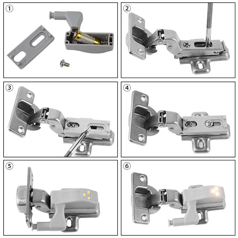 SpiderJuice Auto Door Close Hinge Mounting LED Cabinet Sensor Lights - Image 4