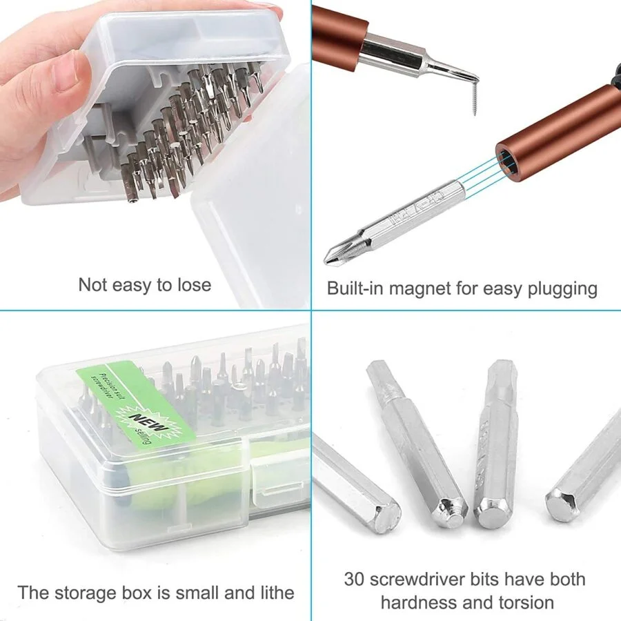 SpiderJuice 32 in 1 Extendable Magnetic Screwdriver Repairing Set with Box - Image 6