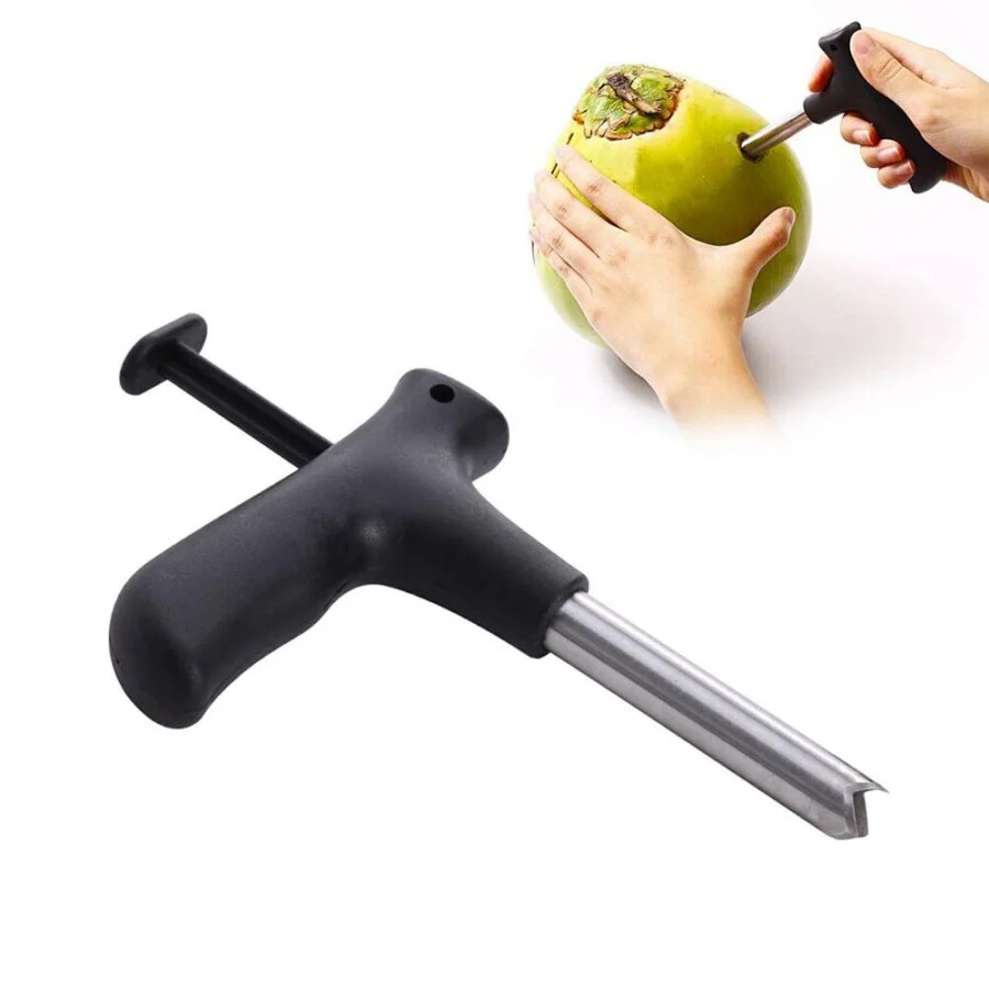 SpiderJuice Coconut Hole Maker Driller Opener with Cleaning Stick