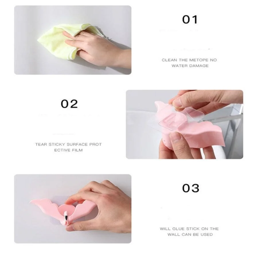 SpiderJuice Cute Flamingo Self Adhesive Wall Mount Soap Jewellery Rack Holder - Image 4
