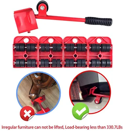 SpiderJuice Heavy Furniture Lifter Pulley and Wheel Slider Tool Set - Image 7