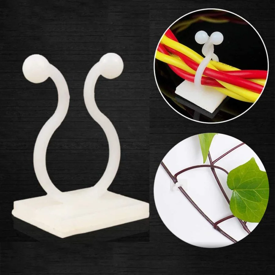 SpiderJuice 30Pc Multipurpose Adhesive Vine Wale Money Plant Wall Fixing Twist Support Clips - Image 5