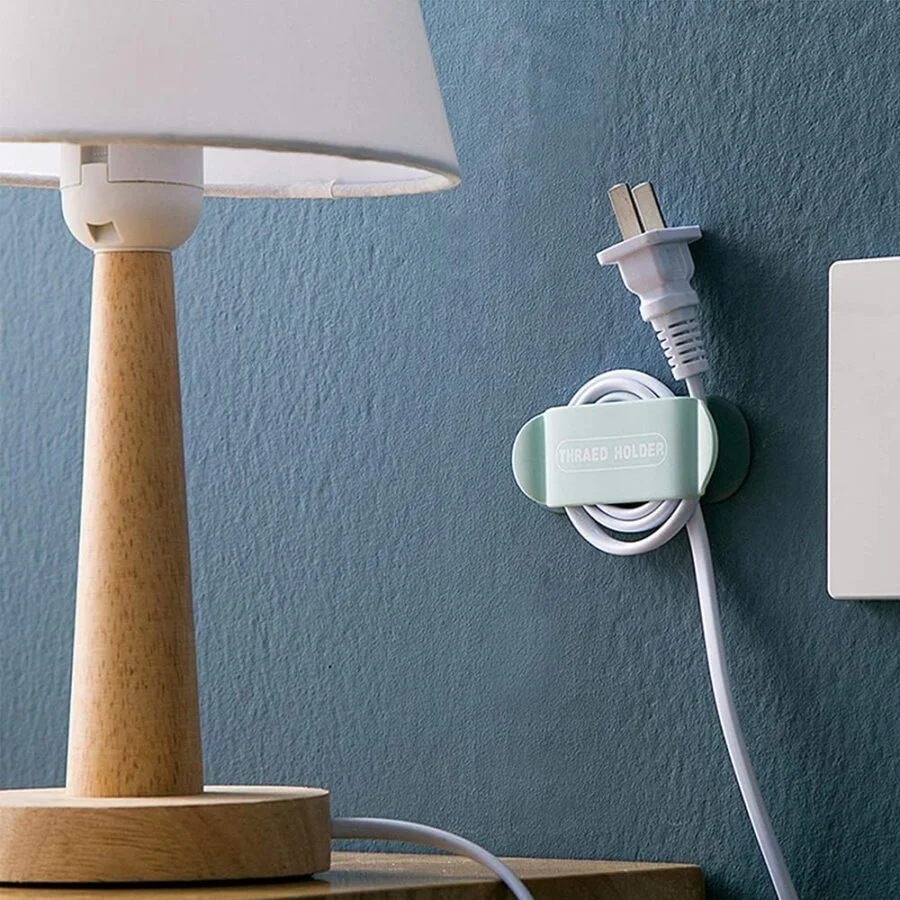 SpiderJuice Self Adhesive 2 Way Double Sided Cord Plug Holder Hook - Image 7