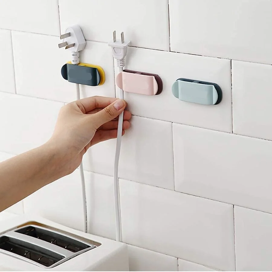 SpiderJuice Self Adhesive 2 Way Double Sided Cord Plug Holder Hook - Image 5