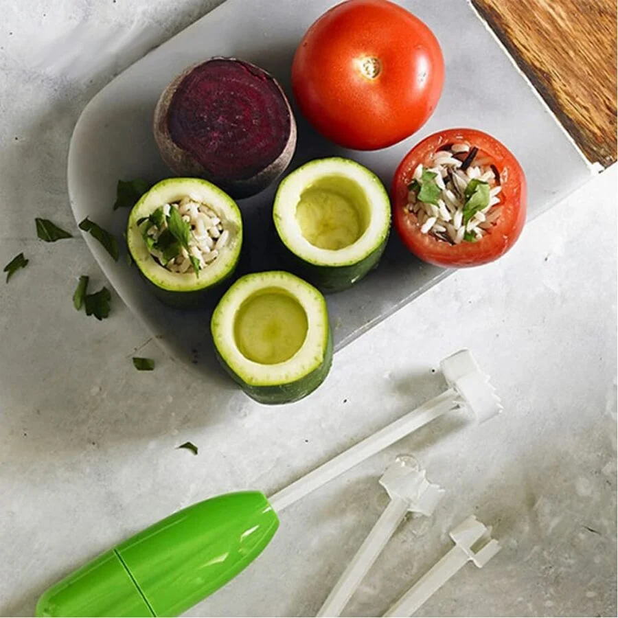 SpiderJuice Replaceable Spiral Cutter Heads Hand Digging Vegi Drill Corer for Stuffed Food - Image 3