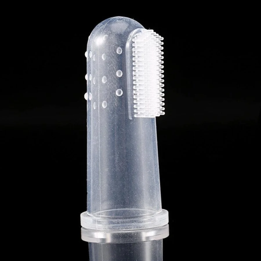 SpiderJuice Transparent Silicone Baby Finger Soft Bristles Teeth Cleaning Brush - Image 6