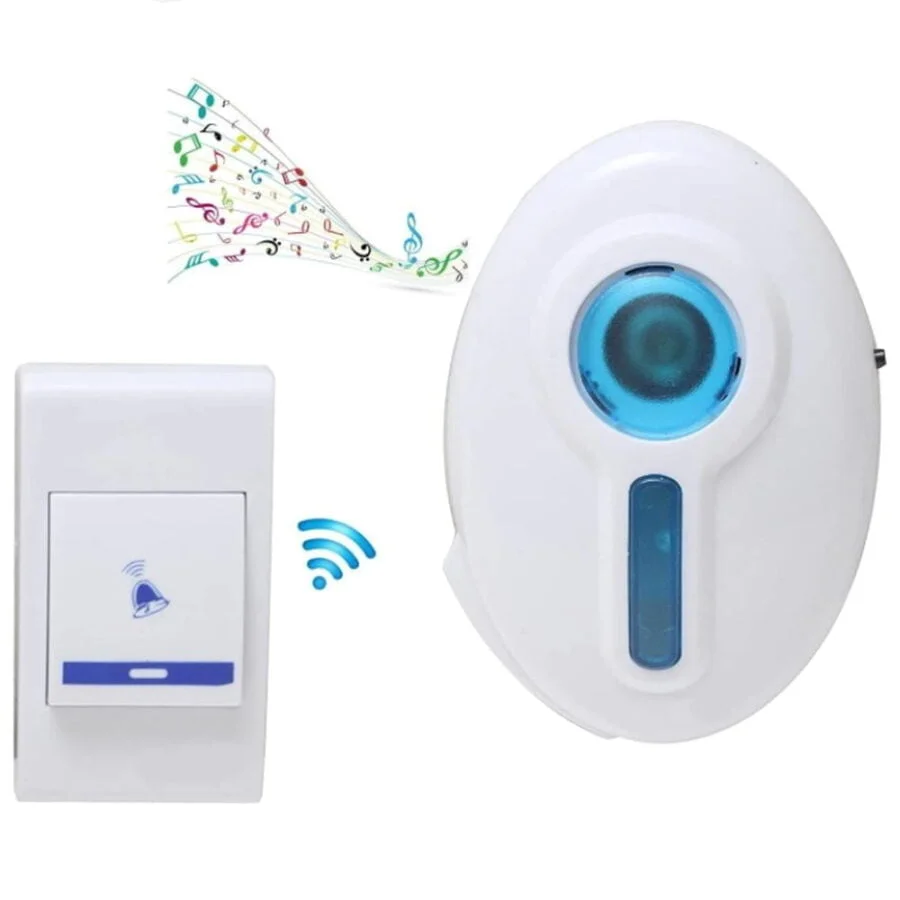 SpiderJuice Wireless Portable Doorbell with 32 Musics and Remote Control Switch