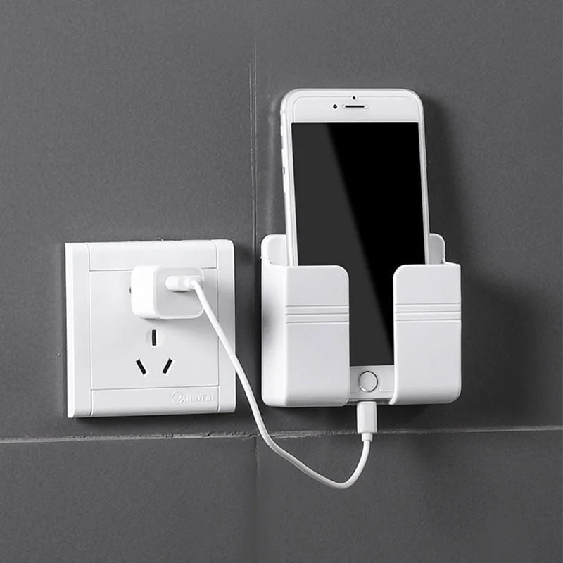 SpiderJuice 2Pc Punch Free Self Adhesive Wall Mount Mobile Charging Holder