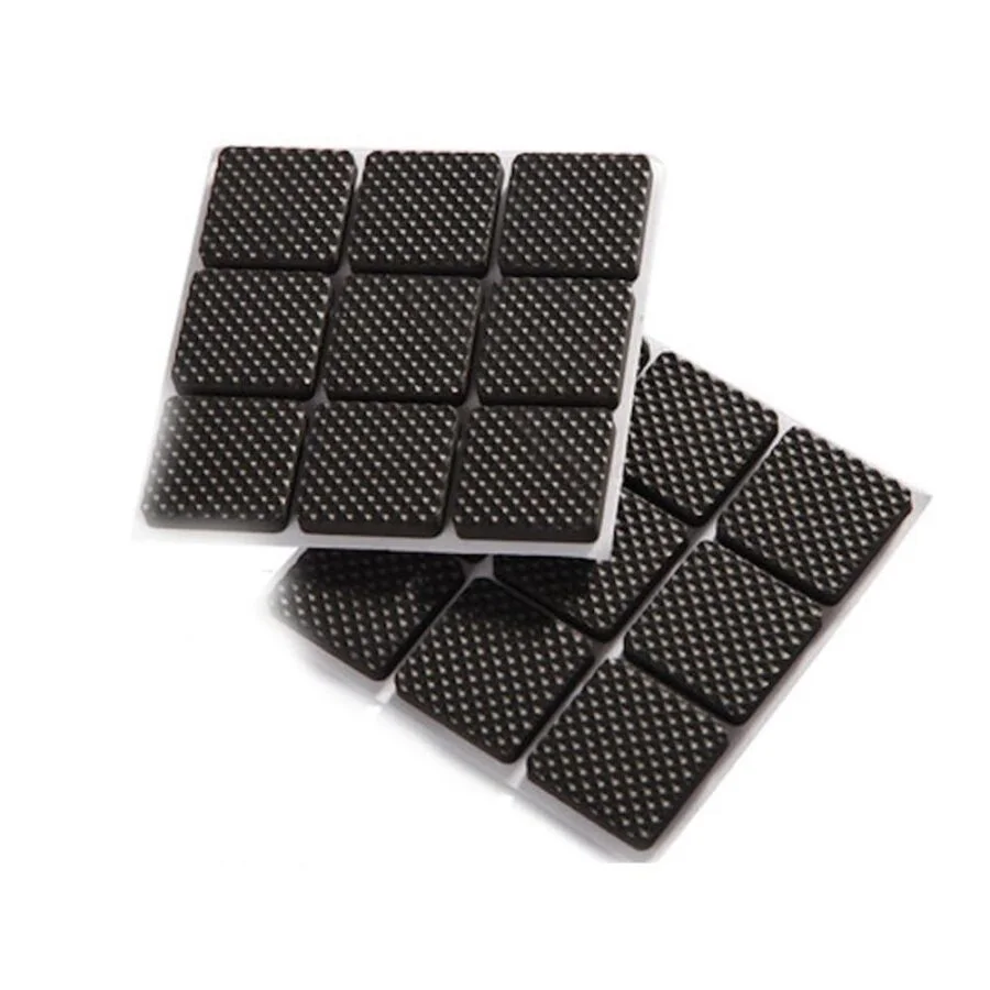 SpiderJuice 18Pc Square Shaped Adhesive Floor Protection Rubber Pads
