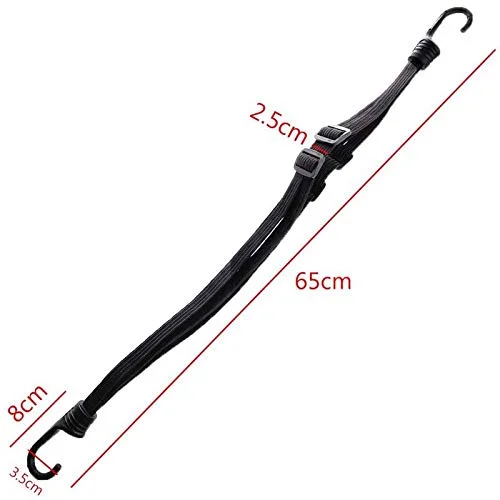 SpiderJuice 4in1 Adjustable Helmet Luggage Bungee Cord with Hook - Image 4