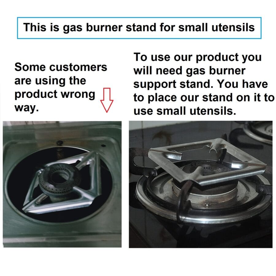 SpiderJuice 2Pc Gas Burner Stand for Small Utensils - Image 2