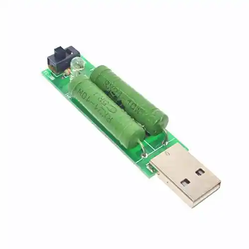 SpiderJuice 1Pc Mini USB Discharge Load Register With Select Switch 2 or 1 Ampere with LED Color Light Indication