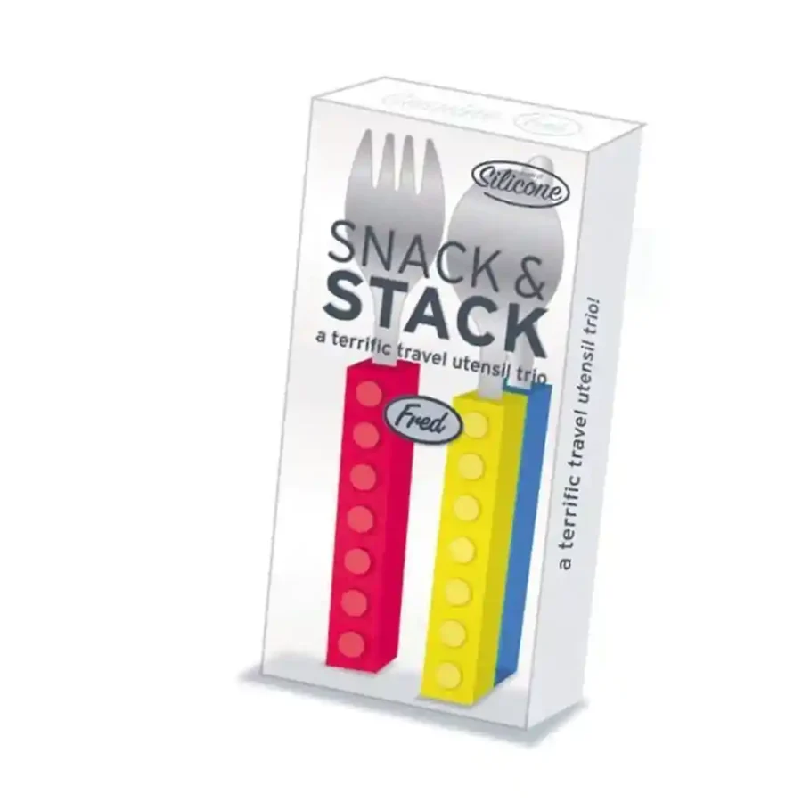 SpiderJuice 3 Stackable Spoon Set Include Fork Knife Spoon And Can be Stack On Each Other - Image 5