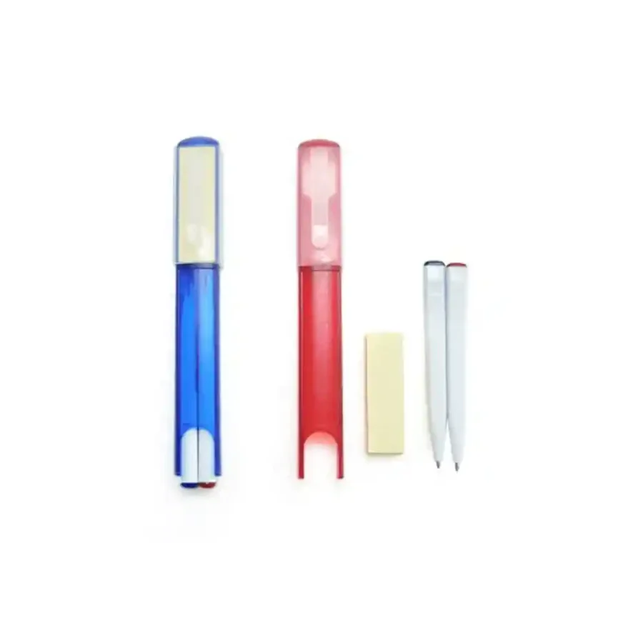 SpiderJuice 2Pc Reusable Clipable Pen Both Red And Blue Pen With Quick Sticky Notes - Image 3