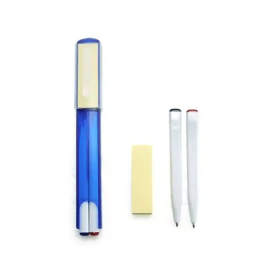 SpiderJuice 2Pc Reusable Clipable Pen Both Red And Blue Pen With Quick Sticky Notes - Image 4