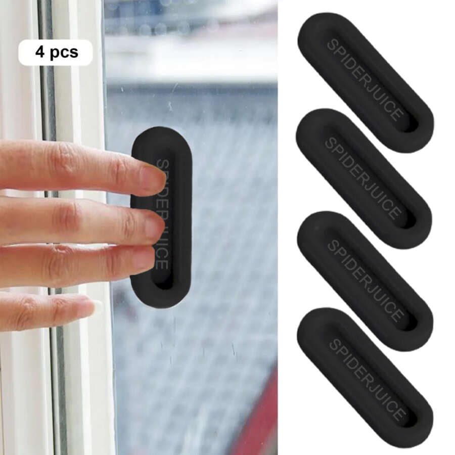 SpiderJuice 4Pc Self Adhesive Sliding Door Handle Finger Pulls - Image 2