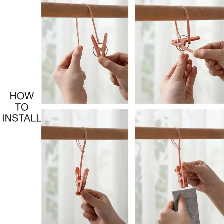 SpiderJuice 15Pcs Anti-lost Cloth Hanging Clips For Drying Laundry Undergarments - Image 4