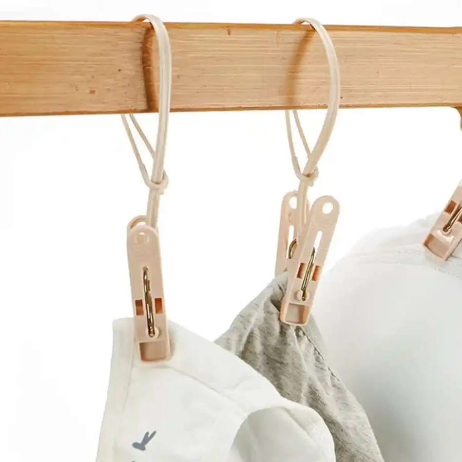 SpiderJuice 15Pcs Anti-lost Cloth Hanging Clips For Drying Laundry Undergarments