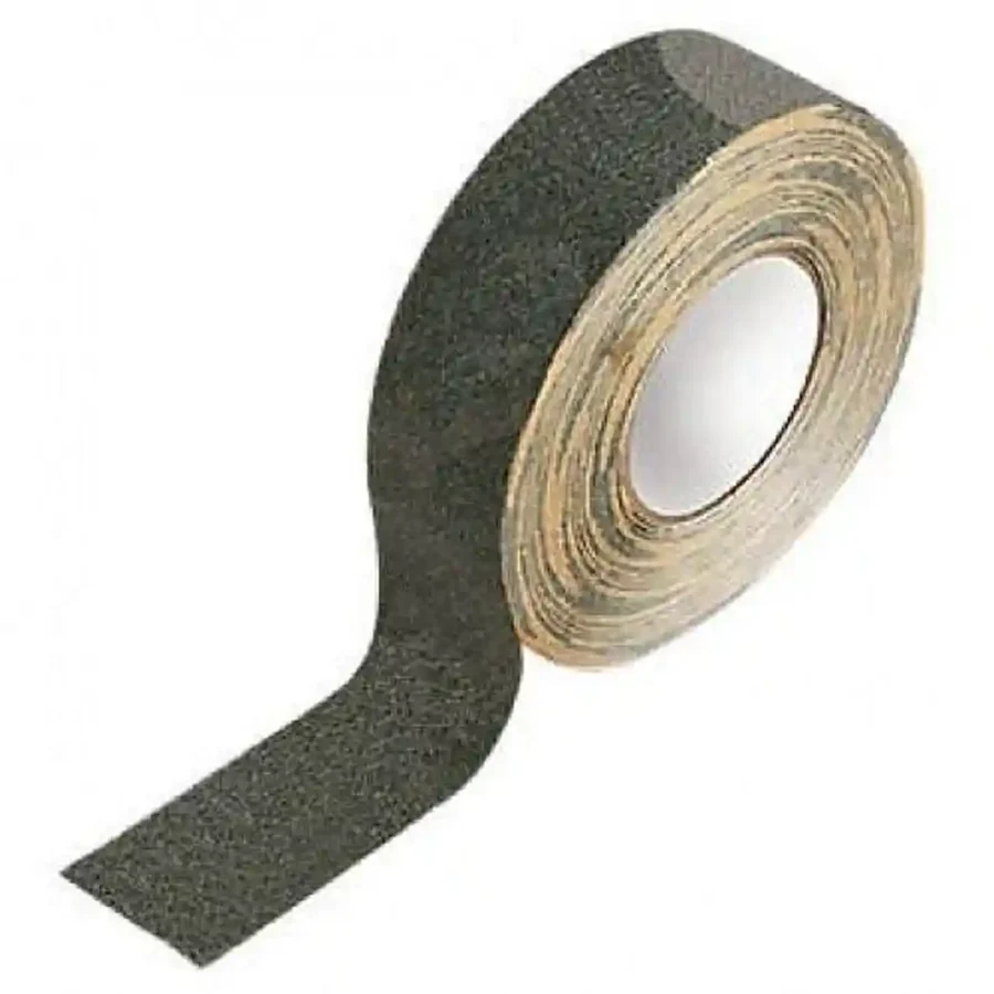 SpiderJuice 25mm x 5 metre Long Anti Skid SandPaper Tape For Accidental Falling ( Black )