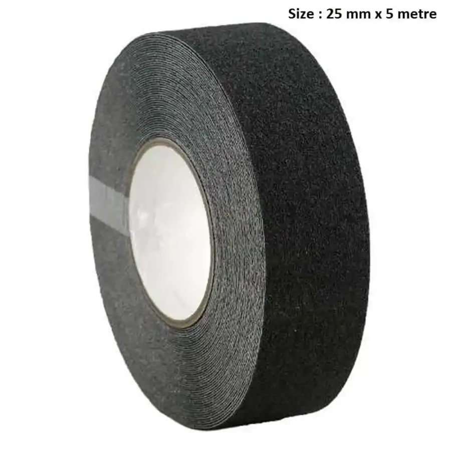 SpiderJuice 25mm x 5 metre Long Anti Skid SandPaper Tape For Accidental Falling ( Black ) - Image 5