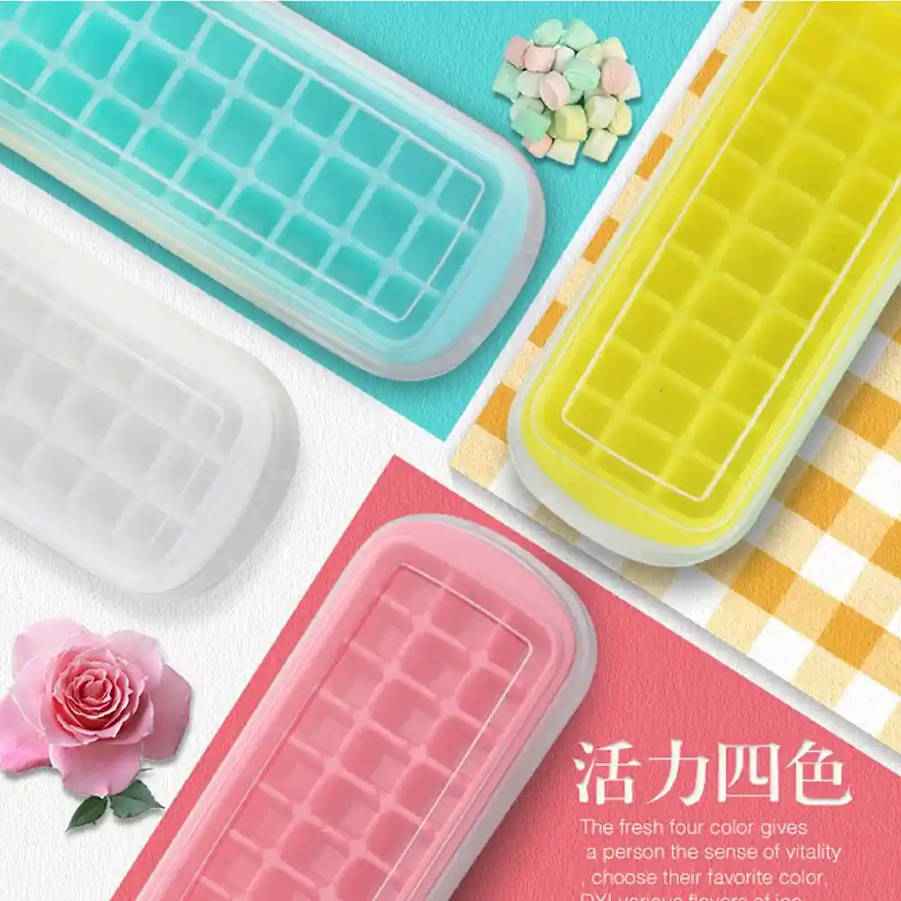 1pc Set Of Random Small Medium Large Ice Cube Tray With Lid