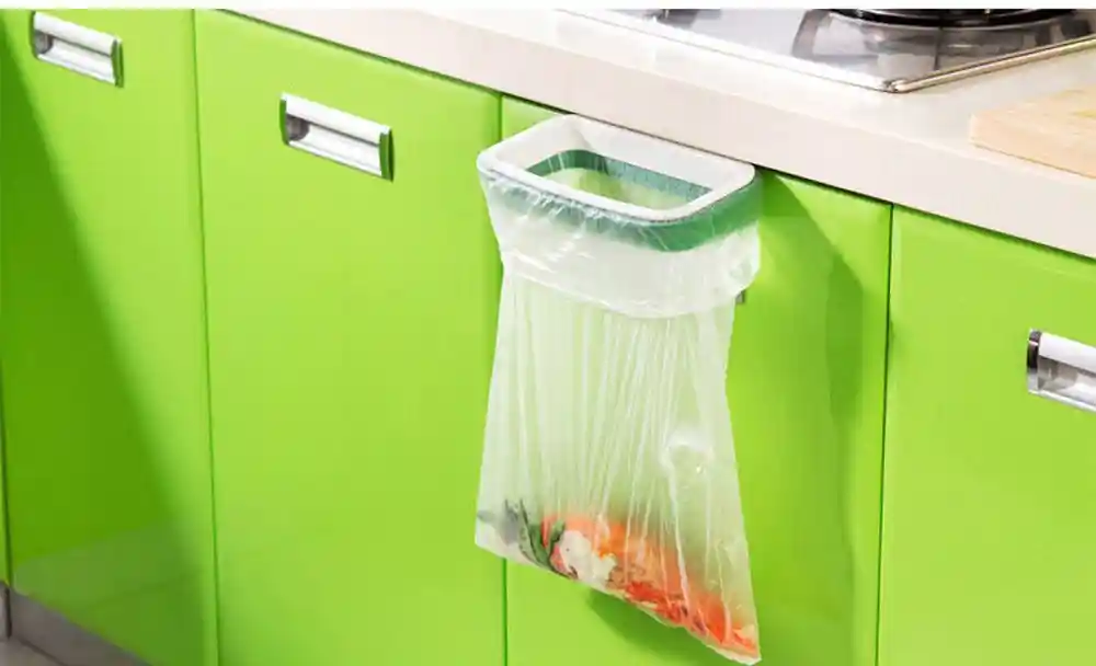 Amazon.com: gugululu Foldable Trash Bag Holder for Kitchen Cabinets Doors  and Cupboards,Under Sink Bag Holder,Portable Trash Bag Holder Kitchen Trash  Bin Garbage Bags White : Industrial & Scientific