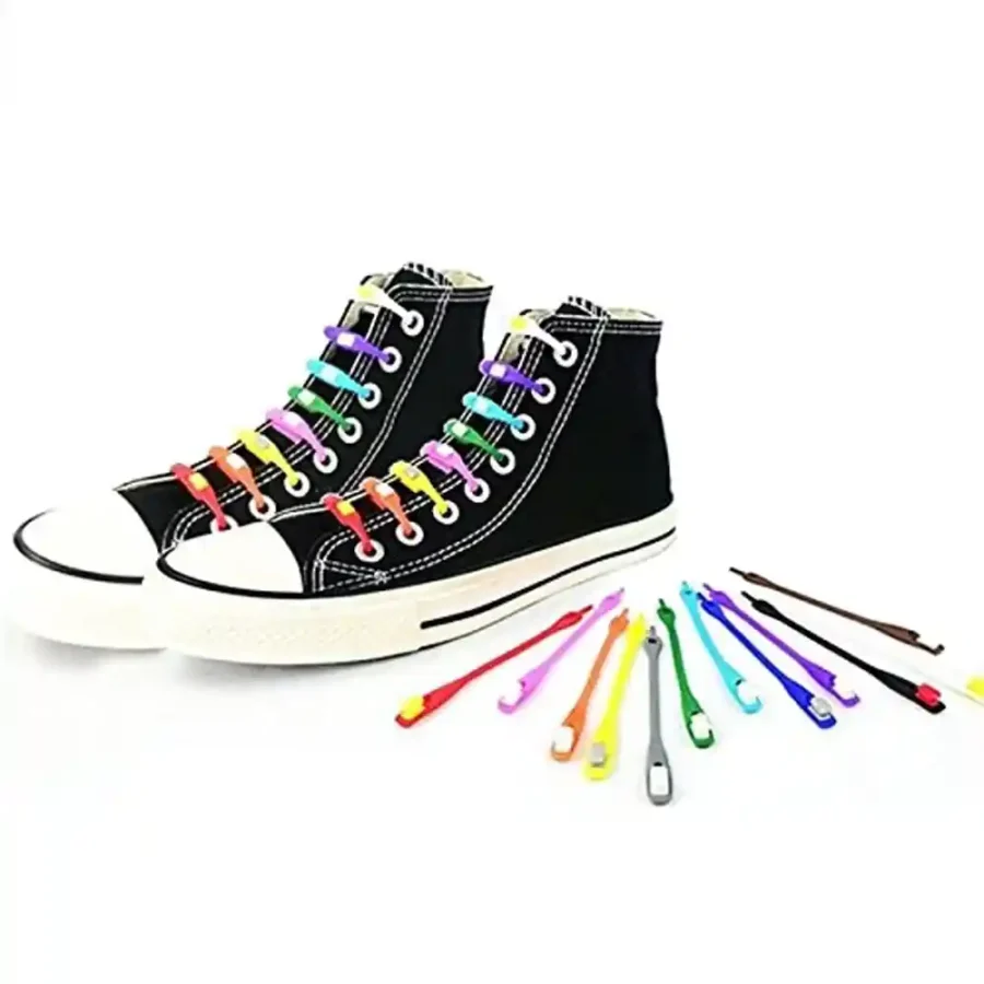 SpiderJuice 12Pcs Of Glow Silicone Tieless Shoelaces For An Unique Touch To Your Appearance - Image 6