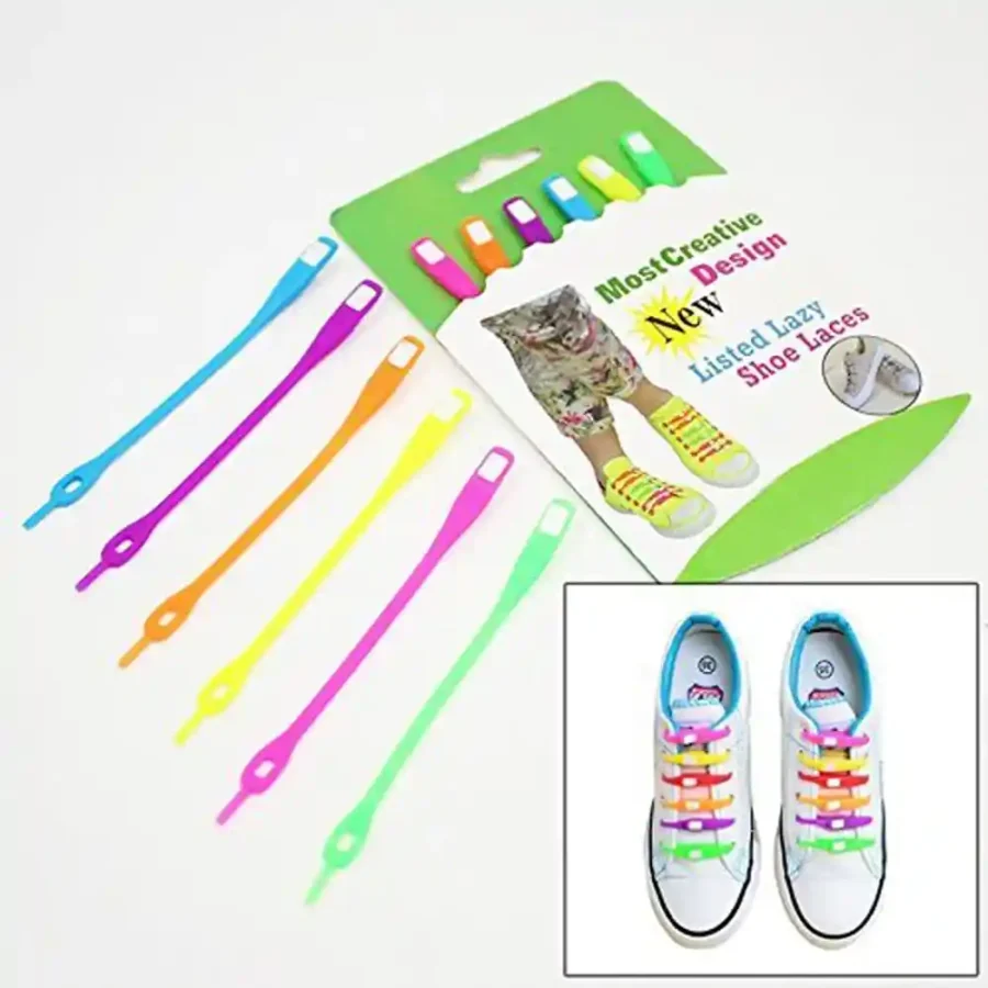 SpiderJuice 12Pcs Of Glow Silicone Tieless Shoelaces For An Unique Touch To Your Appearance - Image 7