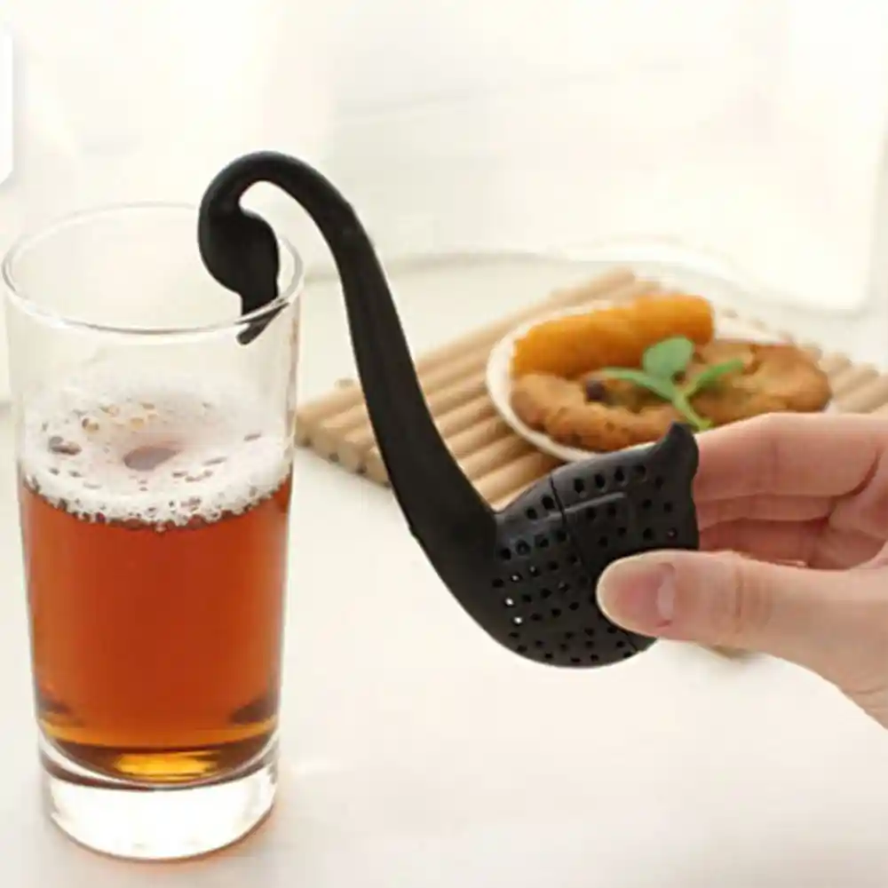 Creative Cute Animal Eco-friendly Silicone Tea Infuser Strainer Set Of 3  Pcs Loch Ness Monster Random Color
