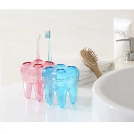 SpiderJuice 1Pc Unique Teeth Shaped Toothbrush Holder