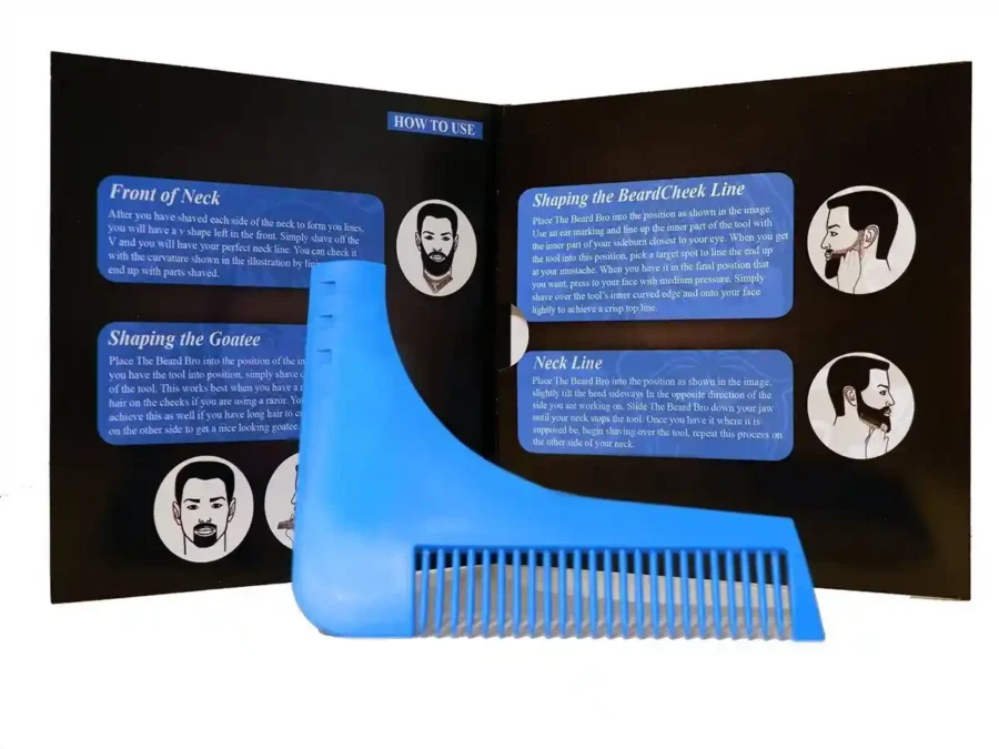 SpiderJuice 1Pc Beard Shaper Comb For Beard Shaping And Grooming Tool - Image 7