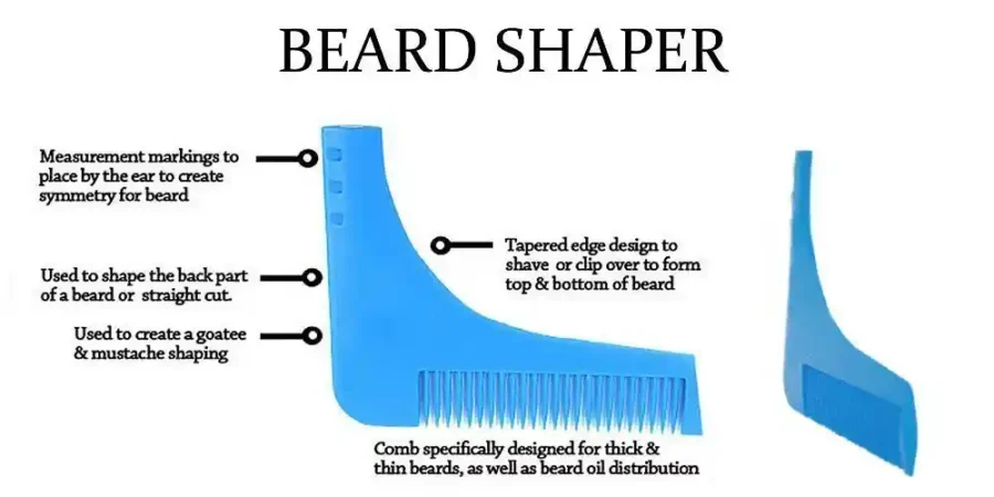 SpiderJuice 1Pc Beard Shaper Comb For Beard Shaping And Grooming Tool - Image 9