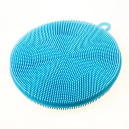 SpiderJuice 2Pc Cleaning Sponge Scrubber With Double Side Silicone Bristles