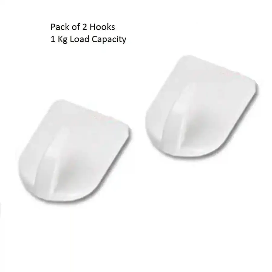 SpiderJuice 2Pcs Of Self-Adhesive Hooks Of 1000g Load Capacity for Any Wall Hangings - Image 3