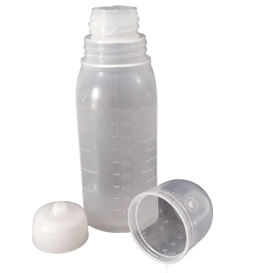 SpiderJuice 5Pcs Of 100ml Clear Plastic Bottle For Storing Any Liquid - Image 2