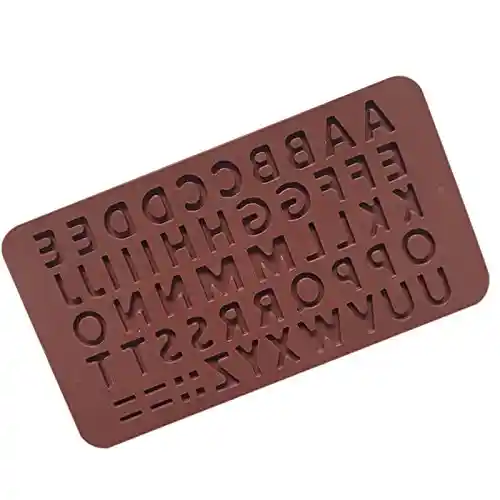Alphabet Silicone Mold (52 Cavity), Letter Mold