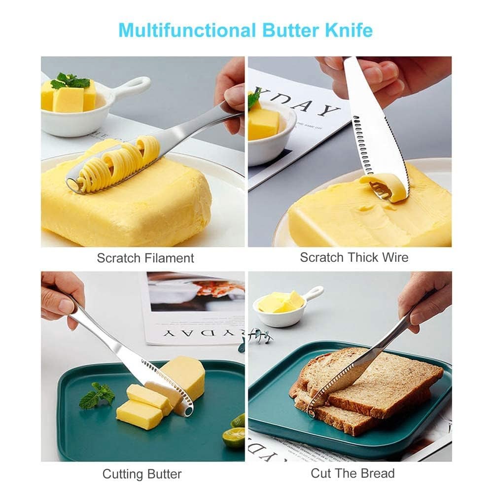 1pc Kitchen Butter Knife, Cube Slicer, Baking Cheese Cutter, Cheese  Spreader, Kitchen Gadget