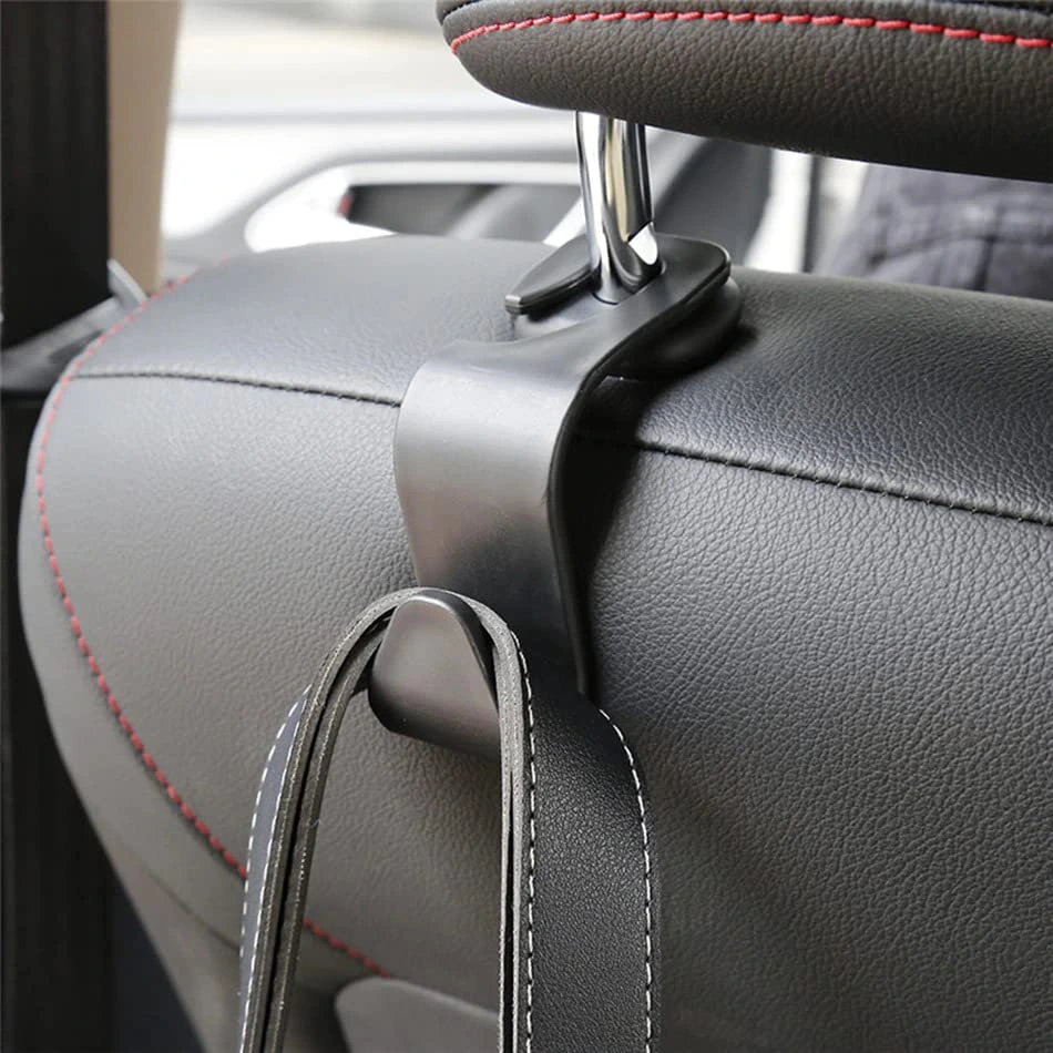 SpiderJuice 4Pcs Car Backseat Holder Hook For Head Rest Hangings