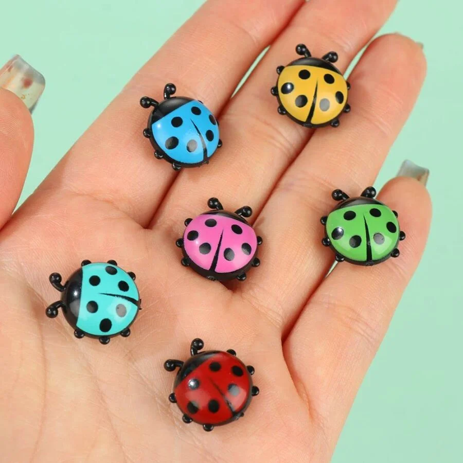 SpiderJuice 6Pcs Of Ladybug Shape Refrigerator Magnet - Image 9