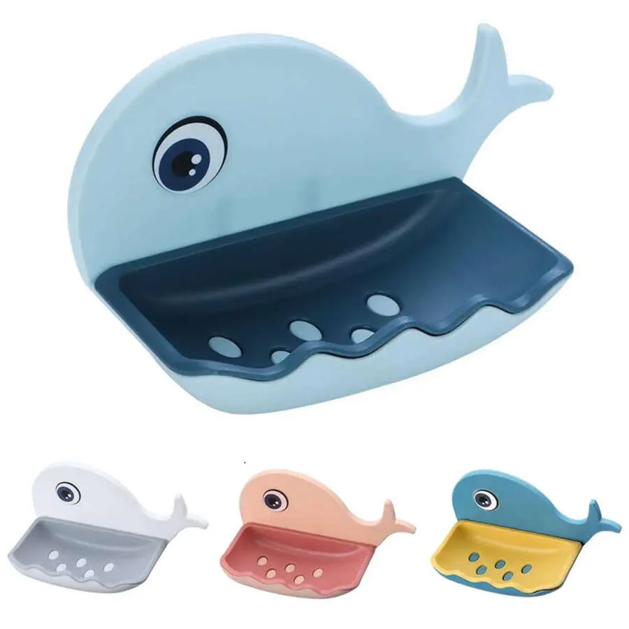 SpiderJuice Self-Adhesive Whale-Shaped Soap Holder