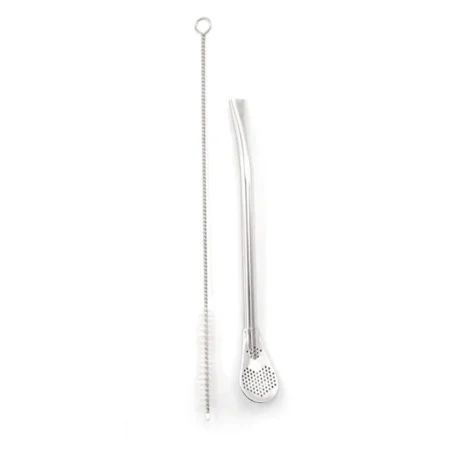 SpiderJuice Stainless Steel Straw Strainer with Cleaner