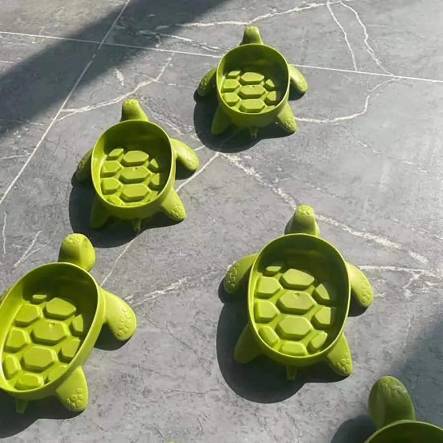 SpiderJuice group of cute turtles soap stand arranged in trail to look asthetic