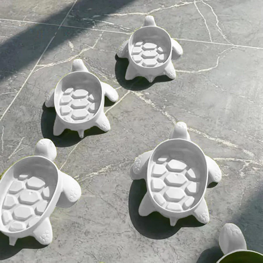 SpiderJuice cute small turtle soap tray having a walk on the floor