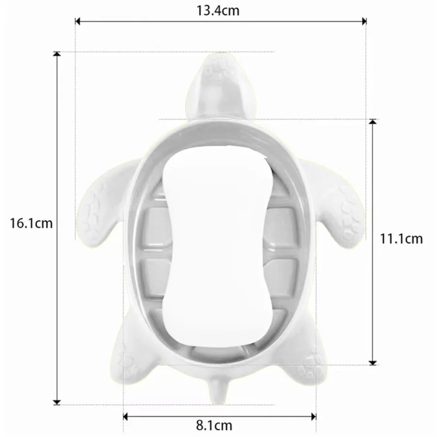 SpiderJuice shampoo bar soap dish holder turtle shape actual size in cm