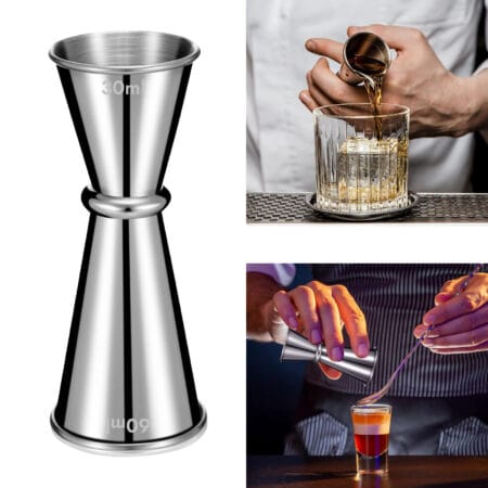 SpiderJuice 1Pc 30/60ml SS Double Sided Japanese Jigger Cup