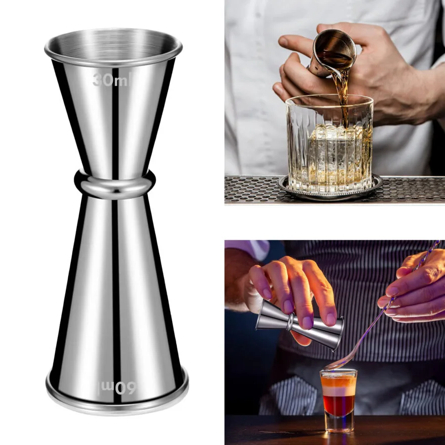 SpiderJuice 1Pc 30/60ml SS Double Sided Japanese Jigger Cup
