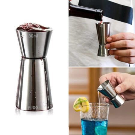 SpiderJuice 1Pc 30/60ml SS Double Sided Jigger Peg Measurer